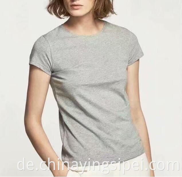 Großhandel hochqualitativ hochwertige Frauen T-Shirt 100% Baumwolle viele Farben Custom Plain T-Shirt Logo gedruckt schwarz T-Shirtshot Bereit